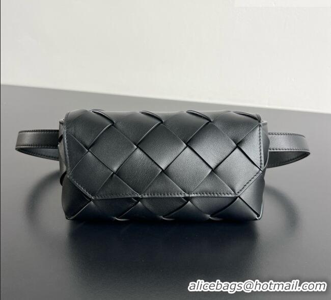 Original Cheap Bottega Veneta Mens Diago Belt Bag in Intrecciato Leather 805773 Black 2026