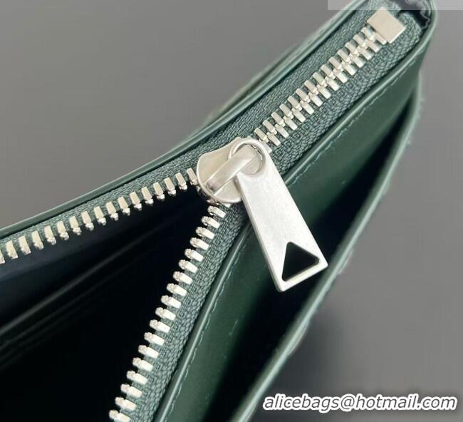 Well Crafted Bottega Veneta Mens Intrecciato Prism Pouch in Intrecciato Leather 795712 Green 2026
