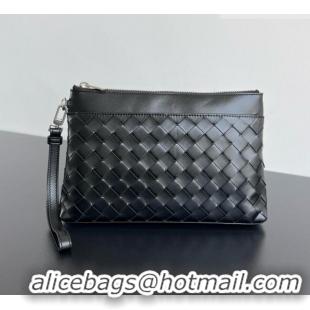 Hot Sell Cheap Bottega Veneta Men's Intrecciato Prism Pouch in Intrecciato Leather 795712 Black 2026