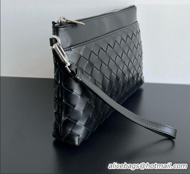 Hot Sell Cheap Bottega Veneta Men's Intrecciato Prism Pouch in Intrecciato Leather 795712 Black 2026