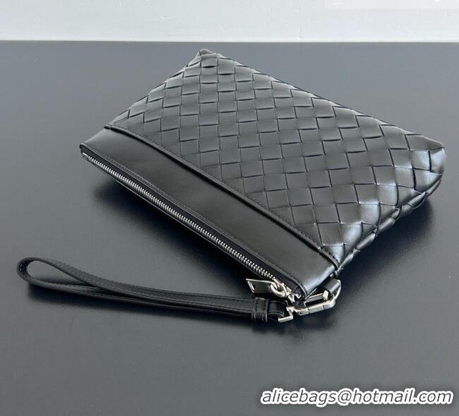 Hot Sell Cheap Bottega Veneta Men's Intrecciato Prism Pouch in Intrecciato Leather 795712 Black 2026