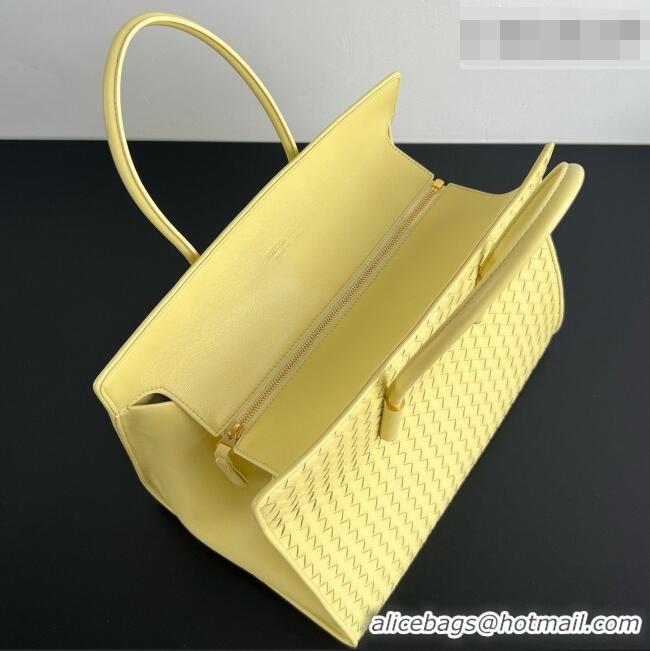 Luxury Cheap Bottega Veneta Barbara Tote Bag in Intrecciato Leather 868327 Yellow 2026