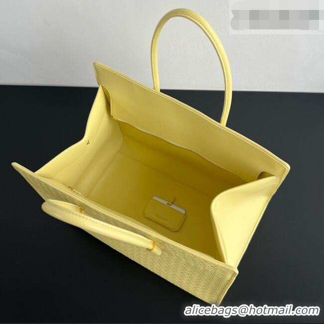 Luxury Cheap Bottega Veneta Barbara Tote Bag in Intrecciato Leather 868327 Yellow 2026