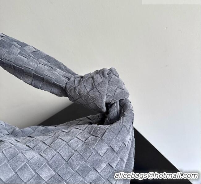 Promotional Bottega Veneta Small Jodie Hobo Bag in Intrecciato Suede Leather 600261 Grey 2026