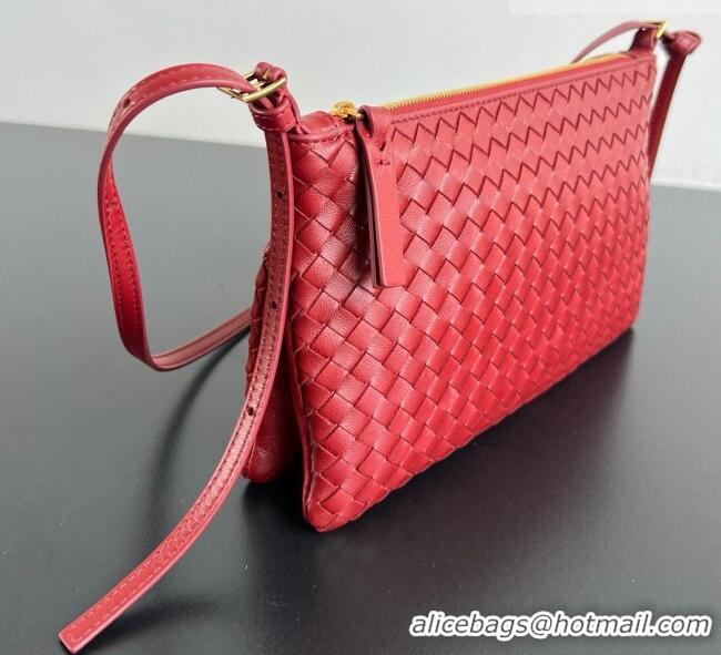 Big Discount Bottega Veneta Intrecciato Piccolo Medium Pouch 876625 Red 2026