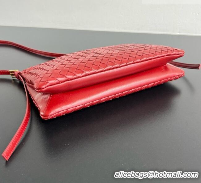 Big Discount Bottega Veneta Intrecciato Piccolo Medium Pouch 876625 Red 2026