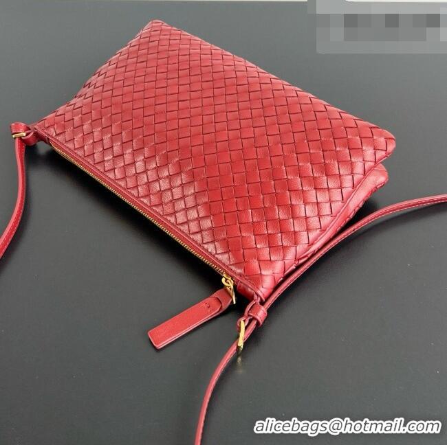 Big Discount Bottega Veneta Intrecciato Piccolo Medium Pouch 876625 Red 2026