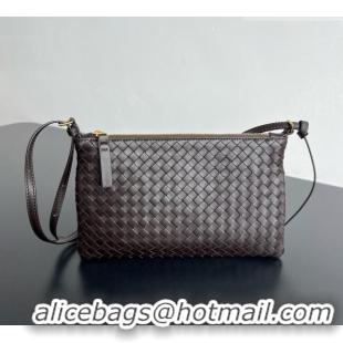 Discount Design Bottega Veneta Intrecciato Piccolo Medium Pouch 876625 Chocolate Brown 2026