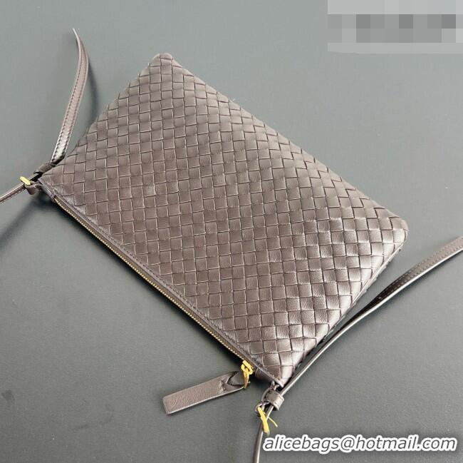 Discount Design Bottega Veneta Intrecciato Piccolo Medium Pouch 876625 Chocolate Brown 2026