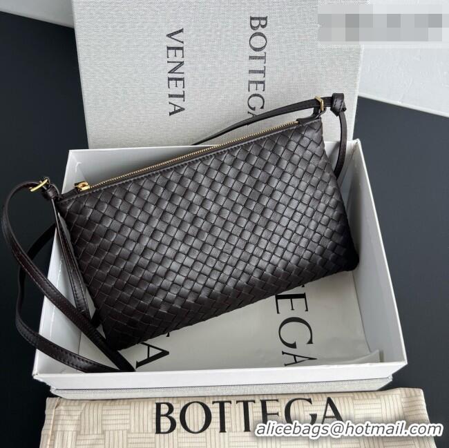 Discount Design Bottega Veneta Intrecciato Piccolo Medium Pouch 876625 Chocolate Brown 2026