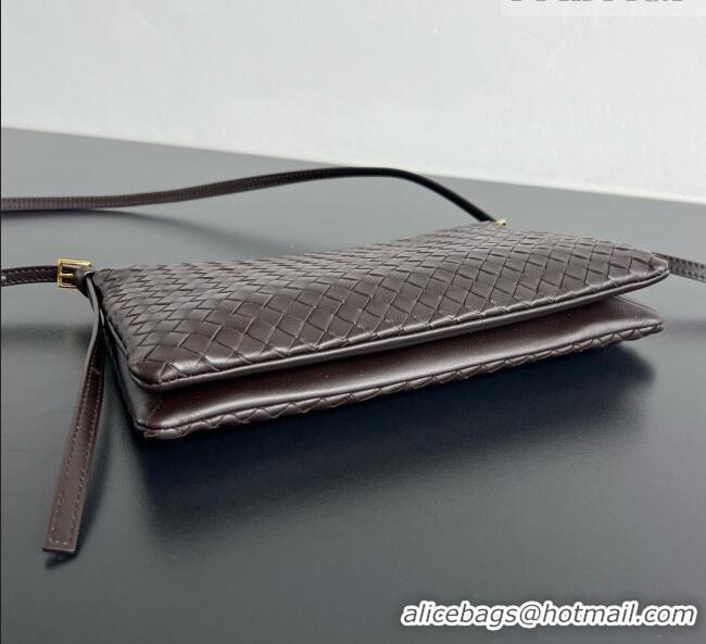 Discount Design Bottega Veneta Intrecciato Piccolo Medium Pouch 876625 Chocolate Brown 2026