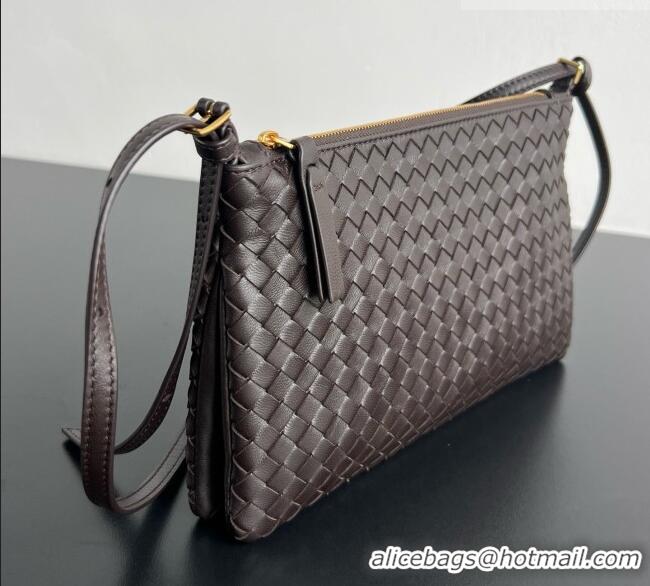 Discount Design Bottega Veneta Intrecciato Piccolo Medium Pouch 876625 Chocolate Brown 2026