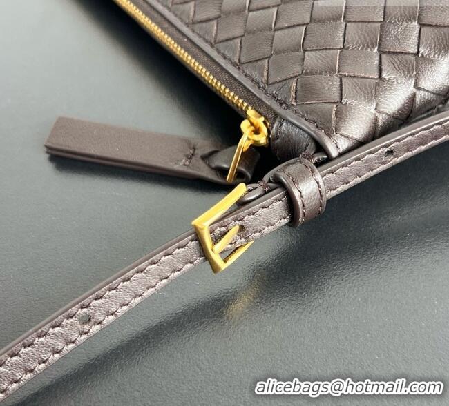 Discount Design Bottega Veneta Intrecciato Piccolo Medium Pouch 876625 Chocolate Brown 2026