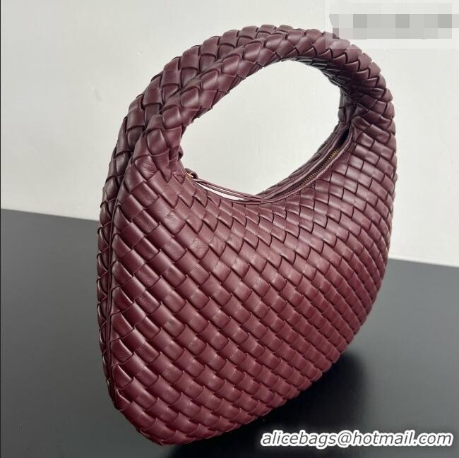 Good Product Bottega Veneta Small Veneta Hobo Bag in Intrecciato Leather 856736 Burgundy 2026