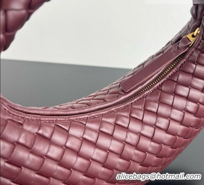 Good Product Bottega Veneta Small Veneta Hobo Bag in Intrecciato Leather 856736 Burgundy 2026