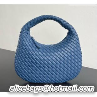 New Discount Bottega Veneta Small Veneta Hobo Bag in Intrecciato Leather 856736 Blue 2026
