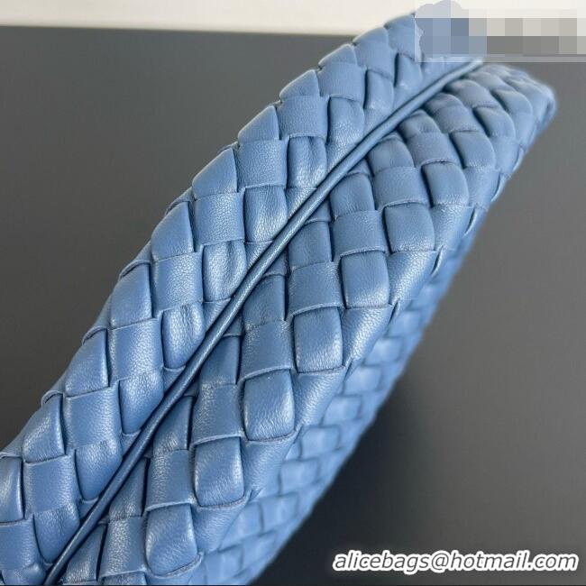 New Discount Bottega Veneta Small Veneta Hobo Bag in Intrecciato Leather 856736 Blue 2026
