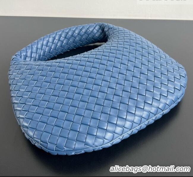 New Discount Bottega Veneta Small Veneta Hobo Bag in Intrecciato Leather 856736 Blue 2026