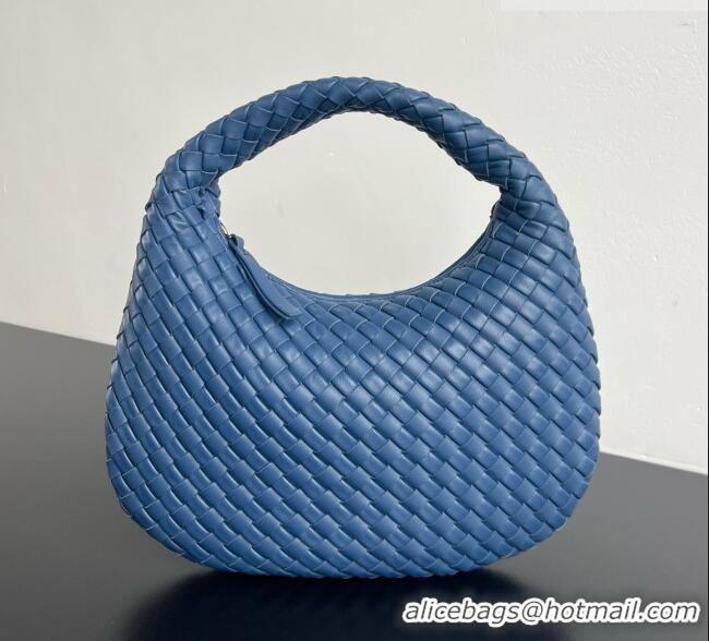New Discount Bottega Veneta Small Veneta Hobo Bag in Intrecciato Leather 856736 Blue 2026