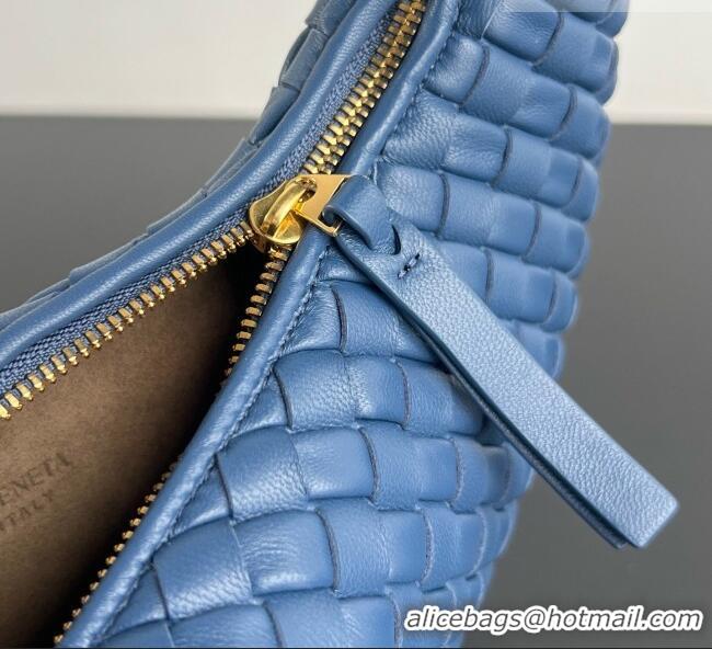New Discount Bottega Veneta Small Veneta Hobo Bag in Intrecciato Leather 856736 Blue 2026