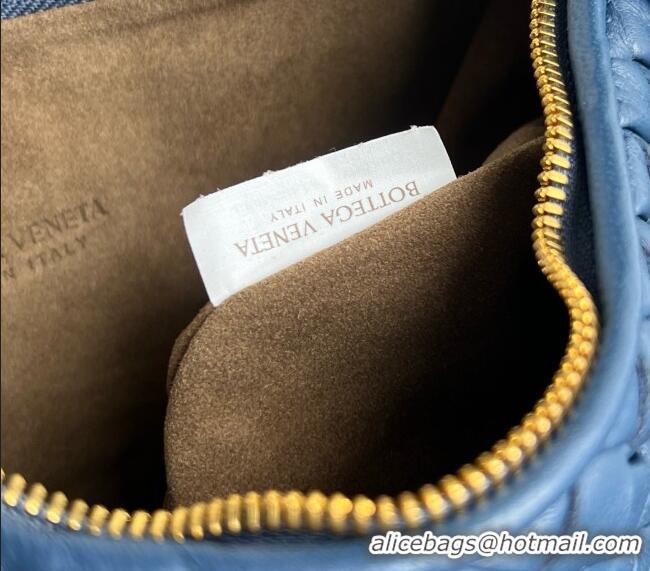 New Discount Bottega Veneta Small Veneta Hobo Bag in Intrecciato Leather 856736 Blue 2026