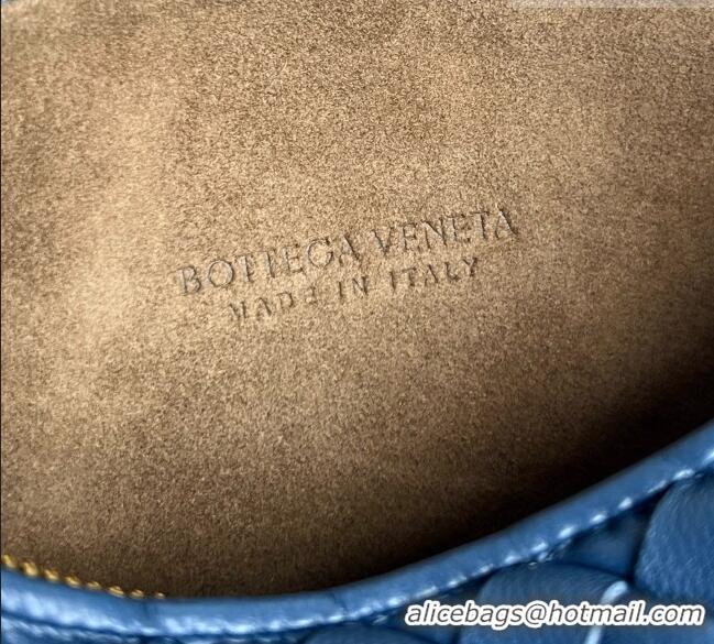 New Discount Bottega Veneta Small Veneta Hobo Bag in Intrecciato Leather 856736 Blue 2026