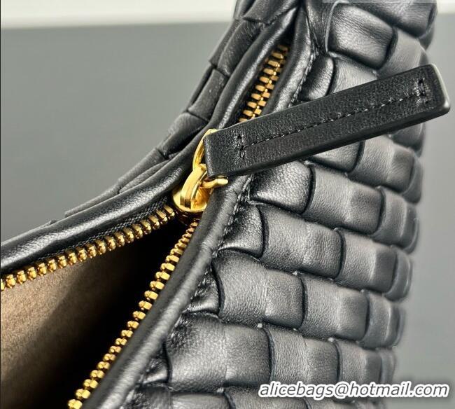 Inexpensive Bottega Veneta Small Veneta Hobo Bag in Intrecciato Leather 856736 Black 2026