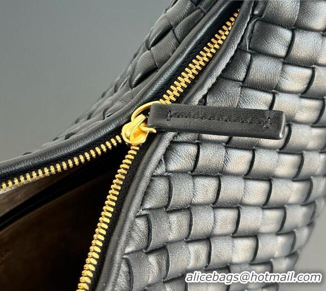 Most Popular Bottega Veneta Medium Veneta Hobo Bag in Intrecciato Leather 856737 Black 2026