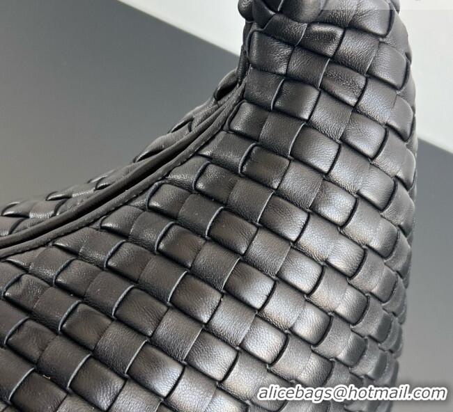 Most Popular Bottega Veneta Medium Veneta Hobo Bag in Intrecciato Leather 856737 Black 2026