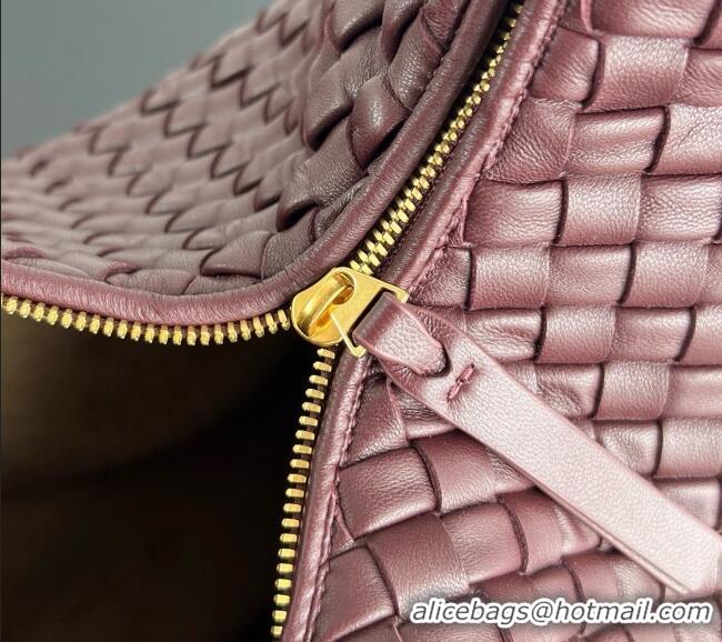 Top Grade Bottega Veneta Maxi Veneta Hobo Bag in Intrecciato Leather 856739 Burgundy 2026
