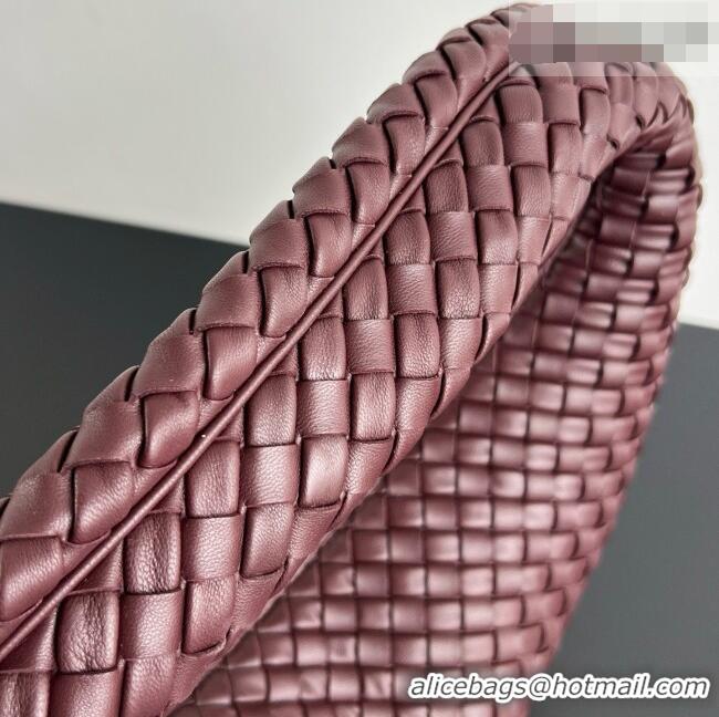Top Grade Bottega Veneta Maxi Veneta Hobo Bag in Intrecciato Leather 856739 Burgundy 2026