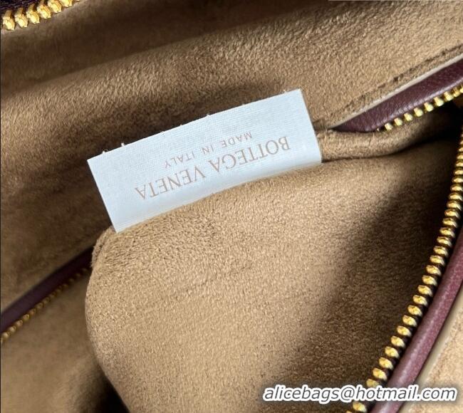 Top Grade Bottega Veneta Maxi Veneta Hobo Bag in Intrecciato Leather 856739 Burgundy 2026