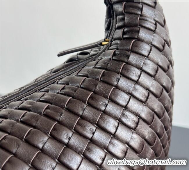 Best Quality Bottega Veneta Maxi Veneta Hobo Bag in Intrecciato Leather 856739 Fondant Brown 2026
