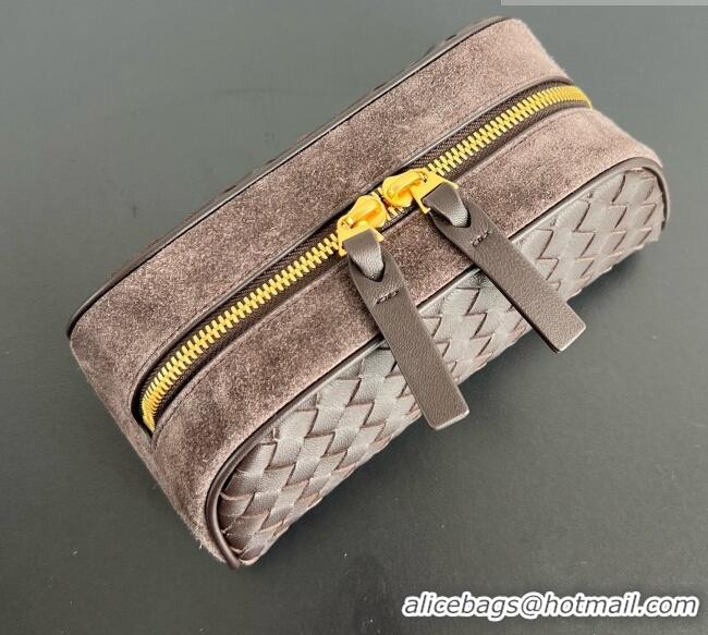 Famous Brand Bottega Veneta Small Nodo Pouch in Intrecciato Leather 876510 Fondant Brown 2026
