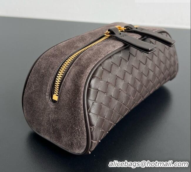 Famous Brand Bottega Veneta Small Nodo Pouch in Intrecciato Leather 876510 Fondant Brown 2026