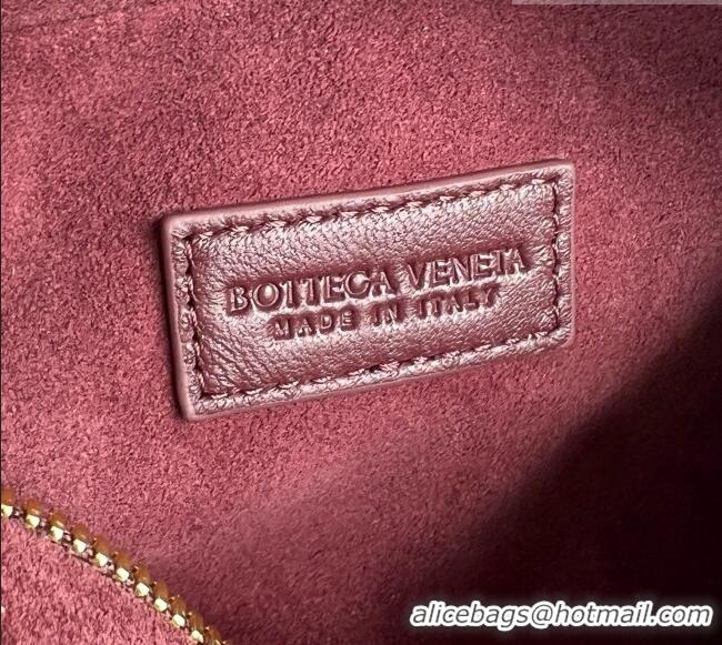 Shop Grade Bottega Veneta Small Nodo Pouch in Intrecciato Leather 876510 Burgundy 2026
