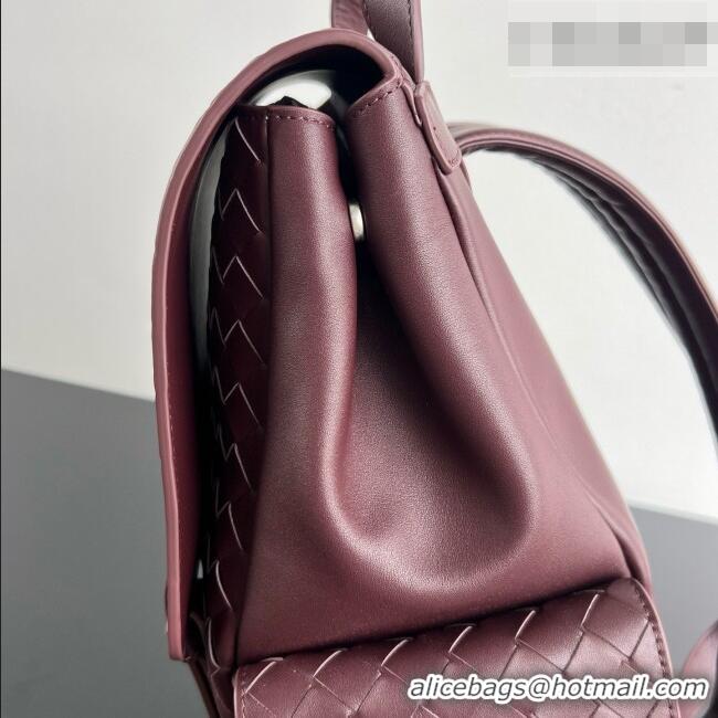 Promotional Bottega Veneta Mens Back To School Backpack Bag in Intrecciato Leather 805971 Burgundy 2026