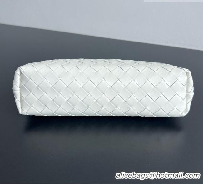 Big Discount Bottega Veneta Andiamo Boat Pouch in Intrecciato Leather 876344 White 2026