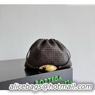 Well Crafted Bottega Veneta Dustbag in Intrecciato Leather with Sculptural Metallic Handle 826520 Fondant Brown 2026