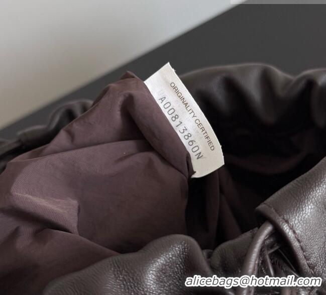 Well Crafted Bottega Veneta Dustbag in Intrecciato Leather with Sculptural Metallic Handle 826520 Fondant Brown 2026
