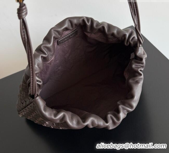 Well Crafted Bottega Veneta Dustbag in Intrecciato Leather with Sculptural Metallic Handle 826520 Fondant Brown 2026
