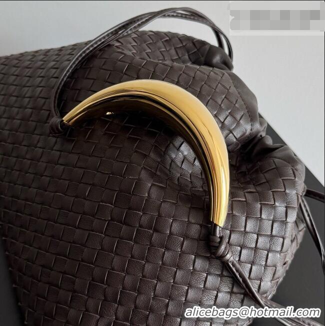 Well Crafted Bottega Veneta Dustbag in Intrecciato Leather with Sculptural Metallic Handle 826520 Fondant Brown 2026