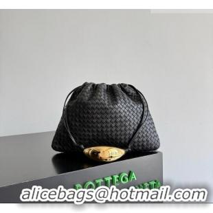 Cheapest Bottega Veneta Dustbag in Intrecciato Leather with Sculptural Metallic Handle 826520 Black 2026