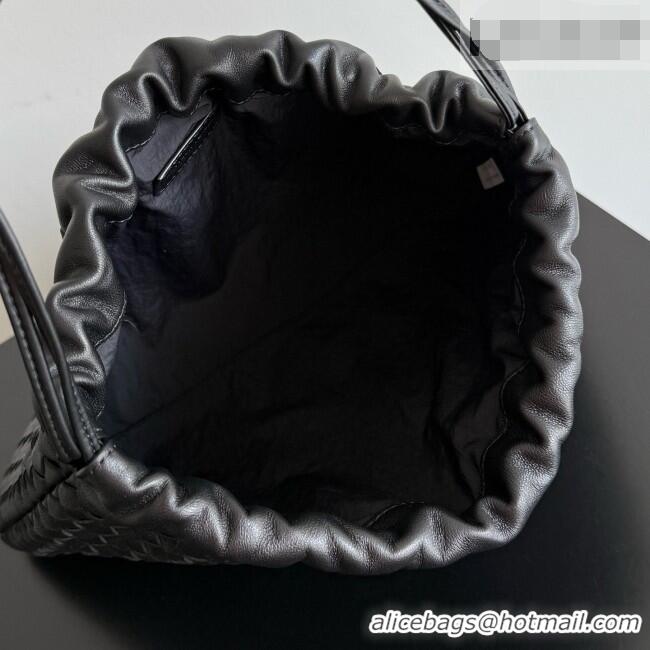 Cheapest Bottega Veneta Dustbag in Intrecciato Leather with Sculptural Metallic Handle 826520 Black 2026