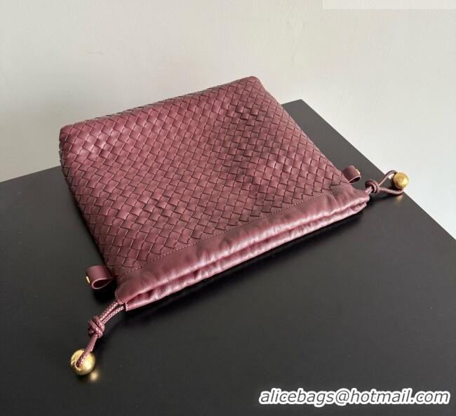 Traditional Specials Bottega Veneta Large Dustbag in Intrecciato Leather 868502 Burgundy 2026