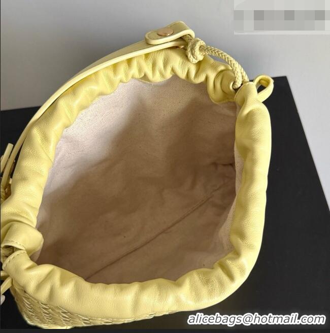 Good Taste Bottega Veneta Large Dustbag in Intrecciato Leather 868502 Yellow 2026