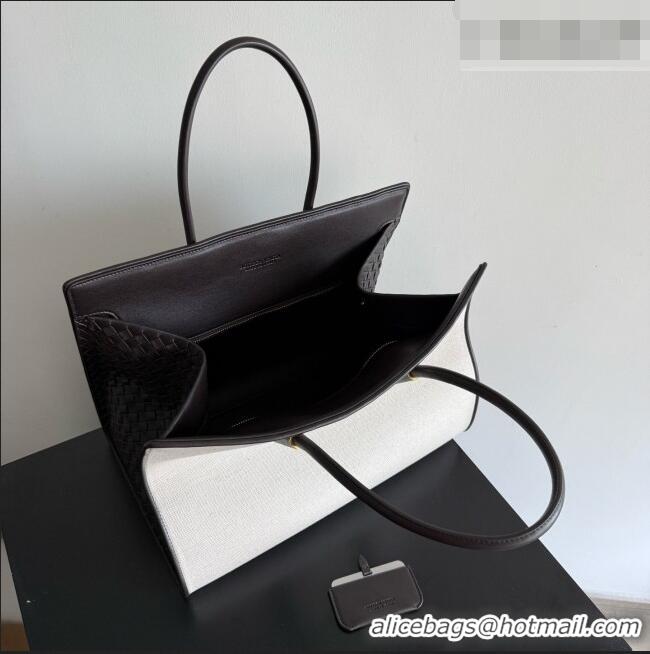 Grade Price Bottega Veneta Barbara Tote Bag in Canvas/Leather 868327 Fondant Brown/Natual 2026
