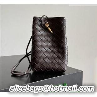 Super Quality Bottega Veneta Andiamo Phone Pouch in Intrecciato Leather 843890 Fondant Brown 2026