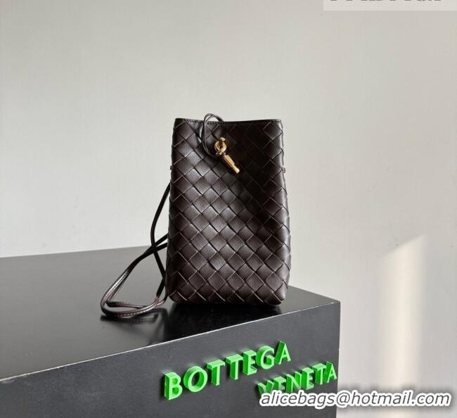 Super Quality Bottega Veneta Andiamo Phone Pouch in Intrecciato Leather 843890 Fondant Brown 2026