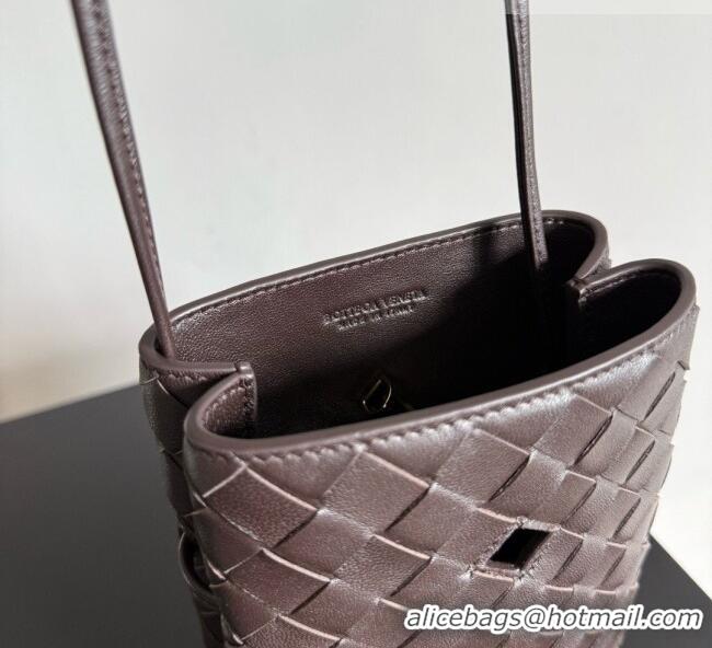 Super Quality Bottega Veneta Andiamo Phone Pouch in Intrecciato Leather 843890 Fondant Brown 2026
